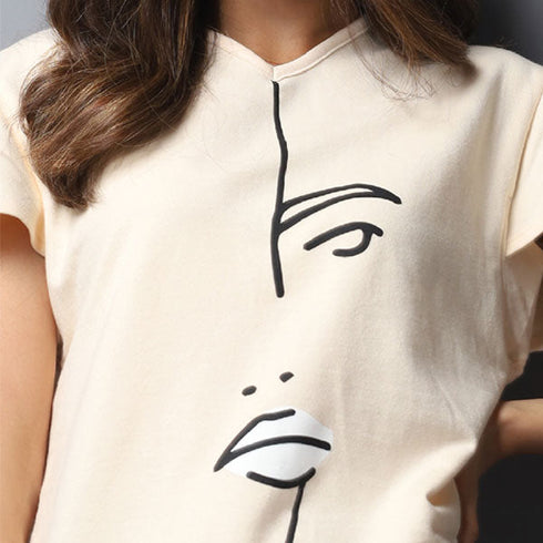 Winged Sleeve Top